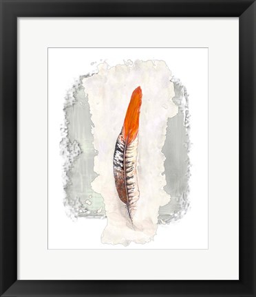 Framed Simple Feather II Print