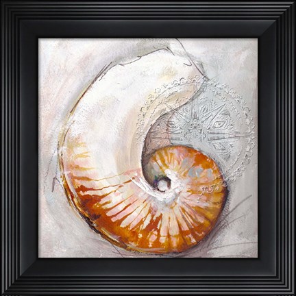 Framed Pearl Shell Medley I Print