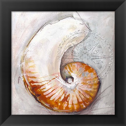 Framed Pearl Shell Medley I Print