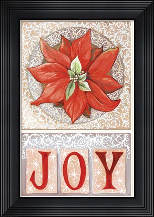Framed Poinsettia Joy Print
