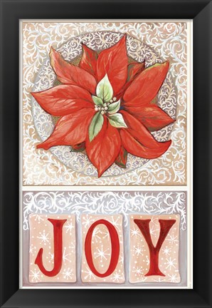 Framed Poinsettia Joy Print