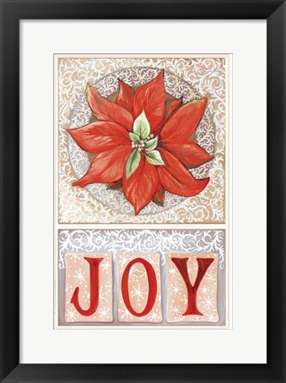 Framed Poinsettia Joy Print