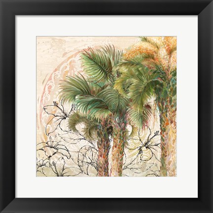 Framed Palms Away II Print