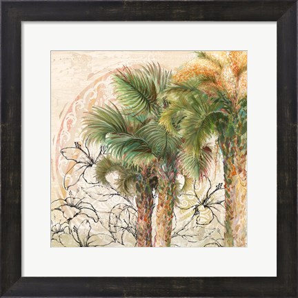 Framed Palms Away II Print