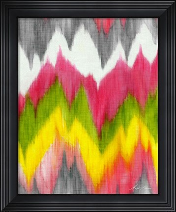 Framed Vibrant Crests I Print