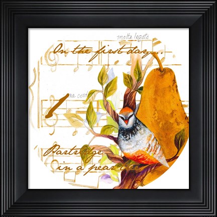 Framed Partridge in a Pear Tree Print
