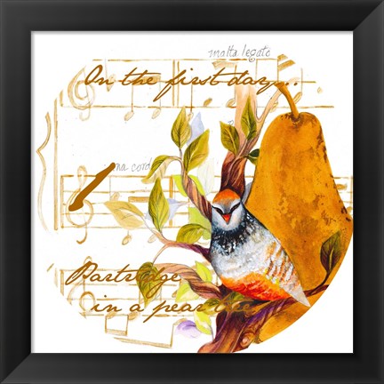 Framed Partridge in a Pear Tree Print