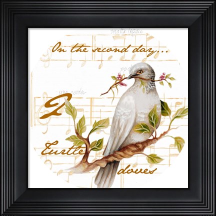 Framed Two Turtle Doves Print