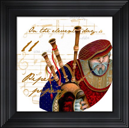 Framed Eleven Pipers Piping Print