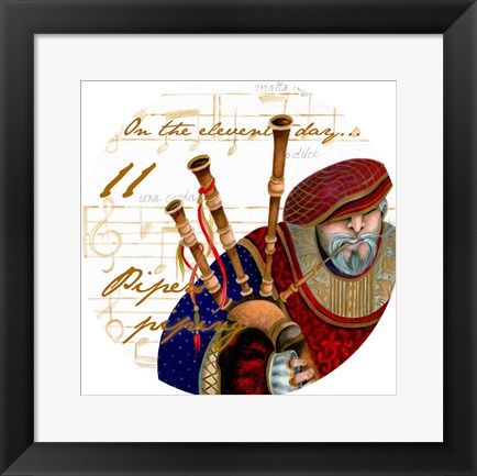 Framed Eleven Pipers Piping Print