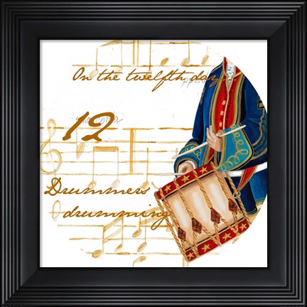 Framed Twelve Drummers Drumming Print