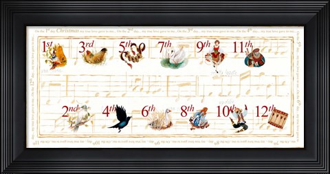 Framed 12 Days of Christmas Print