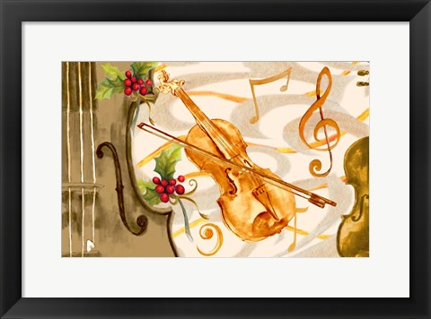 Framed Christmas Music II Print