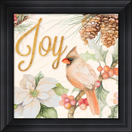 Framed Christmas Cardinal III Print