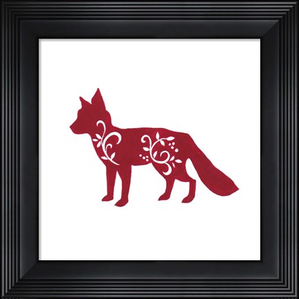 Framed Holiday Fox Print