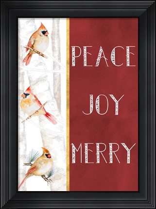 Framed Peace Joy Merry Print