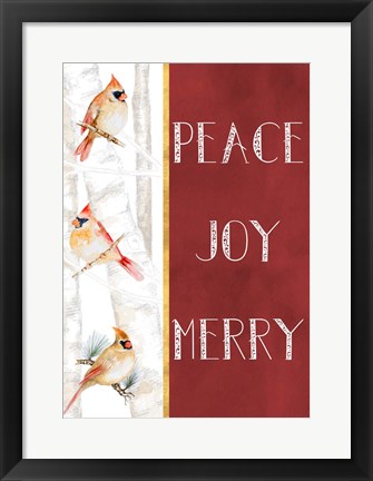 Framed Peace Joy Merry Print