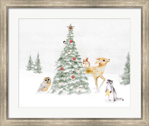 Framed Woodland Christmas II Print