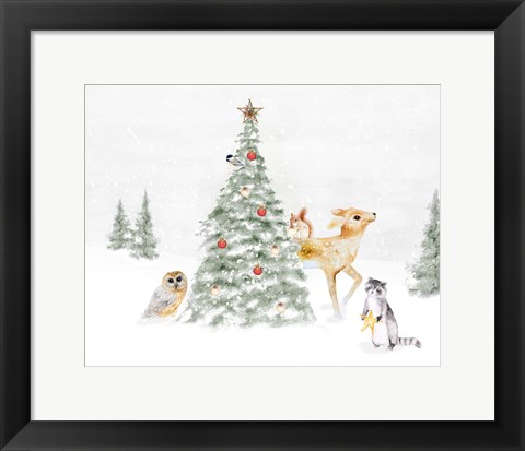 Framed Woodland Christmas II Print