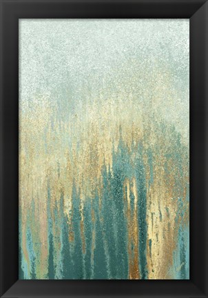 Framed Teal Golden Woods Print