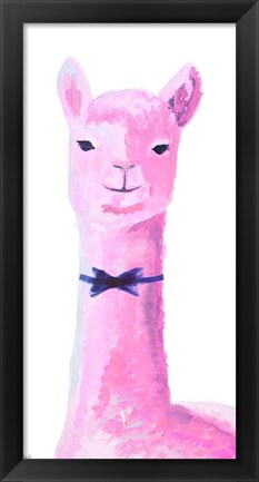 Framed Vibrant Llama Print