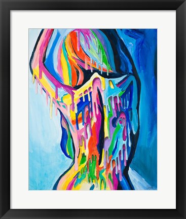 Framed Vibrant Female Figurative Print