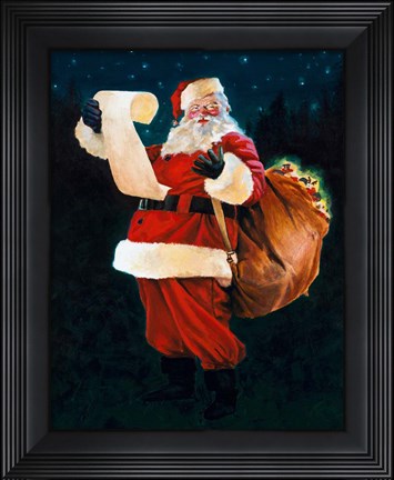 Framed Jolly Old Saint Nick Print