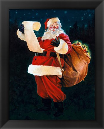 Framed Jolly Old Saint Nick Print