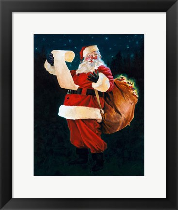 Framed Jolly Old Saint Nick Print