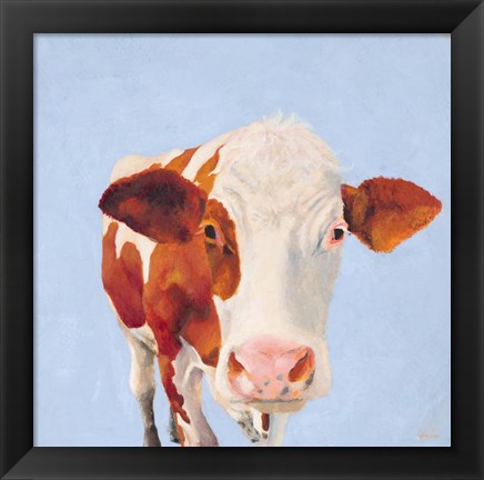 Framed Cow Self Portrait Print