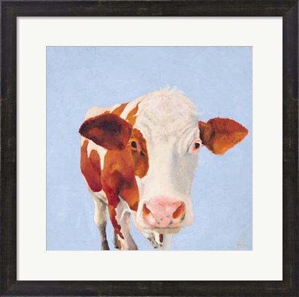 Framed Cow Self Portrait Print