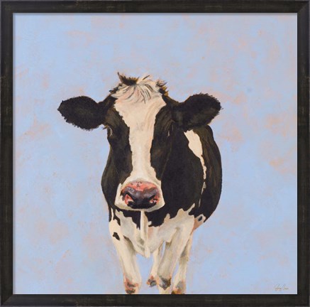 Framed Onward Cow Print