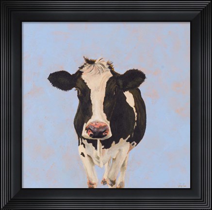 Framed Onward Cow Print