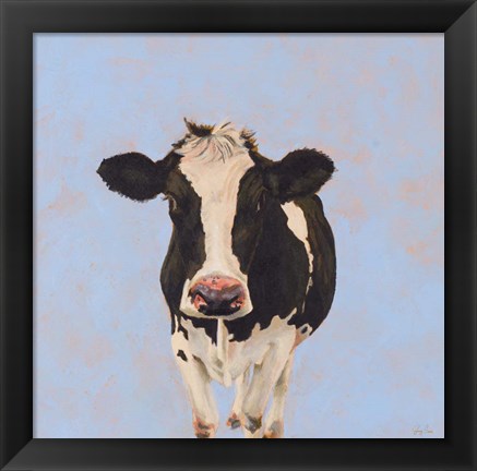 Framed Onward Cow Print