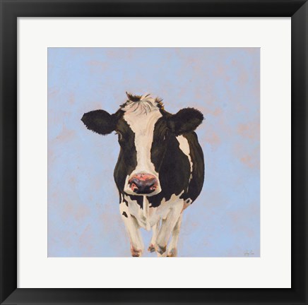 Framed Onward Cow Print