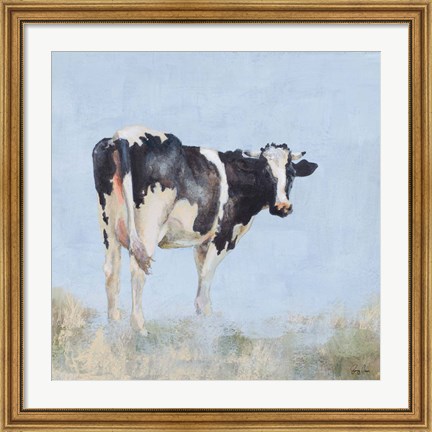 Framed Posing Cow Print