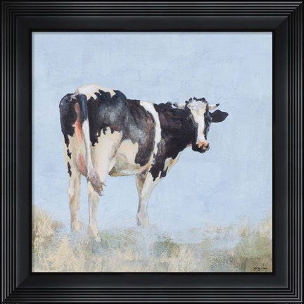 Framed Posing Cow Print