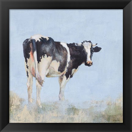 Framed Posing Cow Print