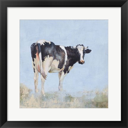 Framed Posing Cow Print