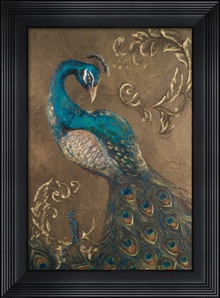 Framed Pershing Peacock I Print