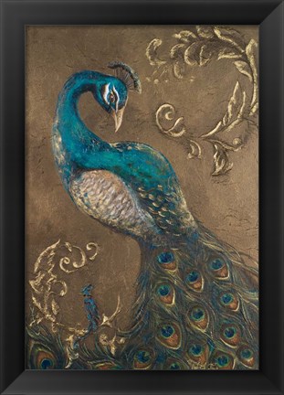 Framed Pershing Peacock I Print