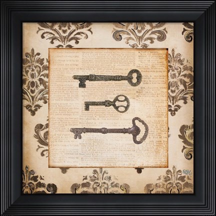 Framed Vintage Keys II Print