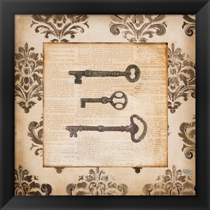 Framed Vintage Keys II Print