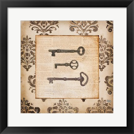 Framed Vintage Keys II Print