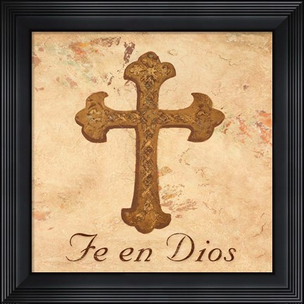 Framed Fe en Dios I Print