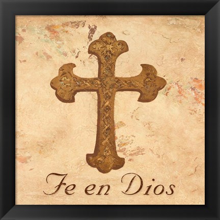 Framed Fe en Dios I Print