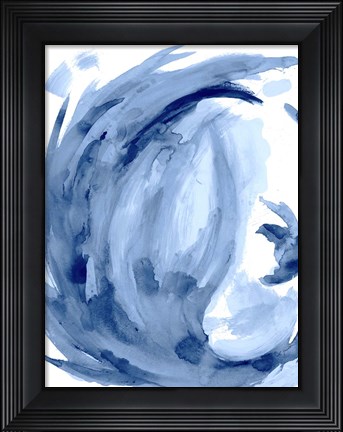 Framed Blue Swirl II Print