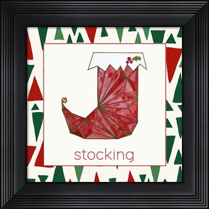 Framed Geometric Christmas III Print