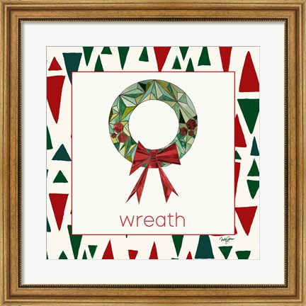 Framed Geometric Christmas IV Print
