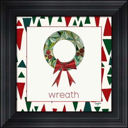 Framed Geometric Christmas IV Print